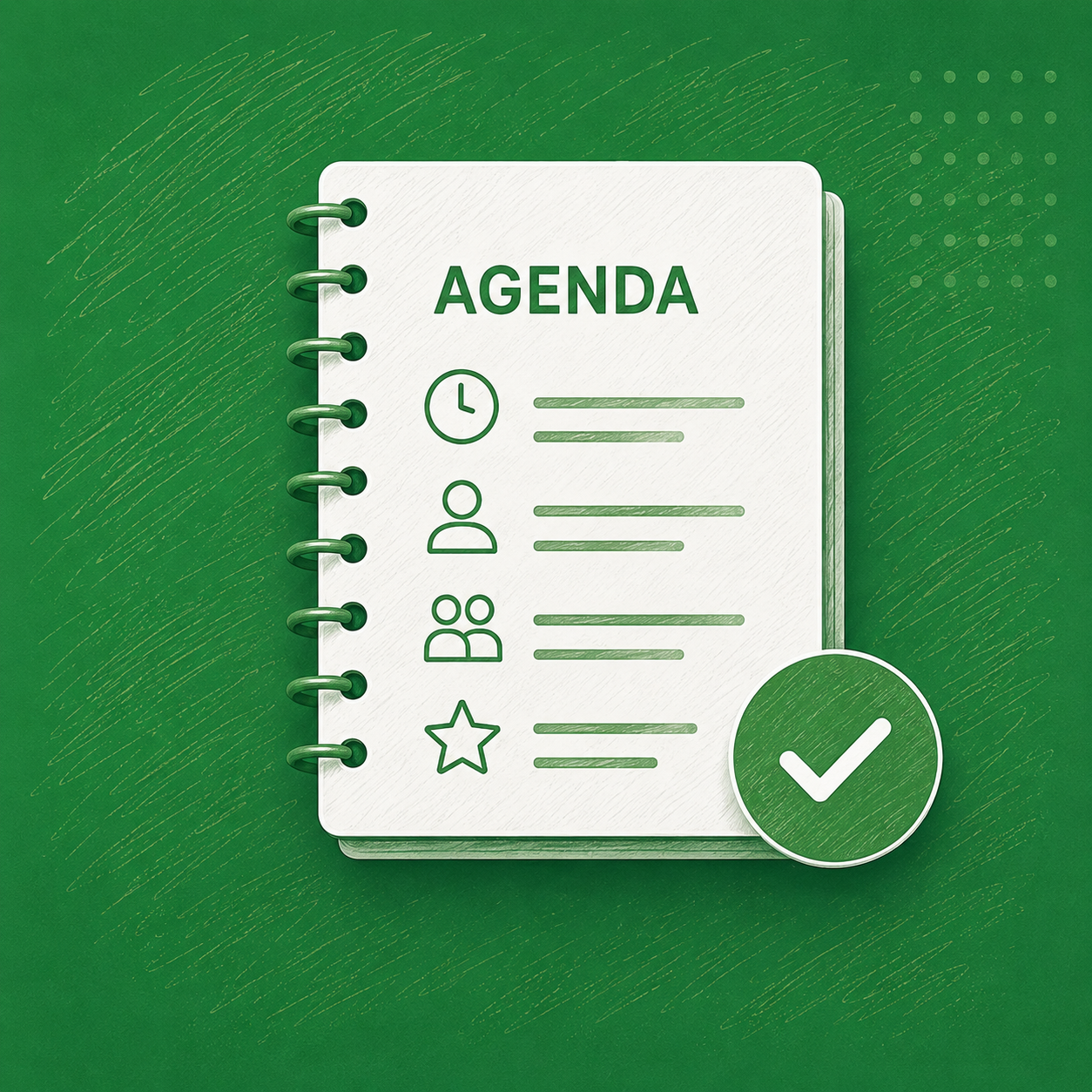 Program outline agenda notebook sketch